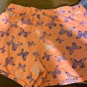 Coral butterfly shorts